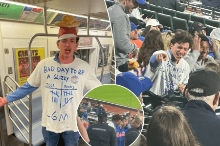 New York Mets fan pelted with hot dogs